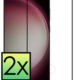 NoXx Samsung Galaxy S23 Ultra Screenprotector Glas Full Cover - 2 PACK