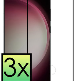 NoXx Samsung Galaxy S23 Ultra Screenprotector Glas Full Cover - 3 PACK