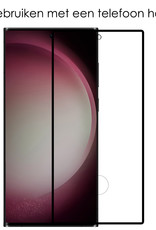 NoXx Screenprotector Geschikt voor Samsung S23 Ultra Screenprotector Tempered Glass Gehard Glas Full Cover - 3x
