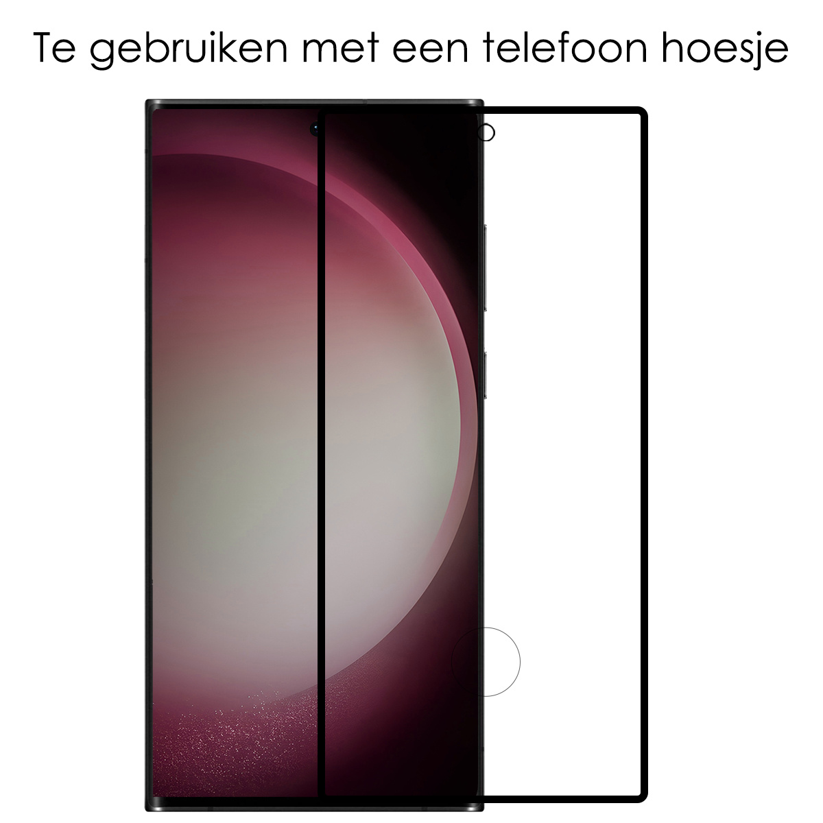 NoXx Screenprotector Geschikt voor Samsung S23 Ultra Screenprotector Tempered Glass Gehard Glas Full Cover - 3x