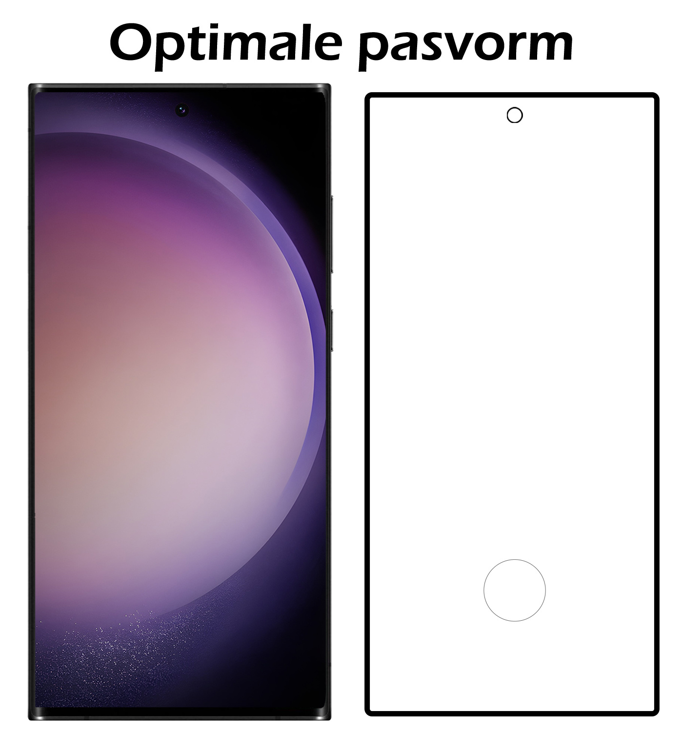 Nomfy Screenprotector Geschikt voor Samsung S23 Ultra Screenprotector Bescherm Glas - Screenprotector Geschikt voor Samsung Galaxy S23 Ultra Screen Protector Tempered Glass Full Screen Full Cover