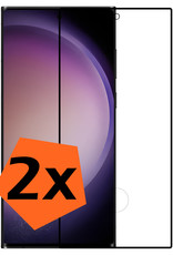 Nomfy Screenprotector Geschikt voor Samsung S23 Ultra Screenprotector Bescherm Glas - Screenprotector Geschikt voor Samsung Galaxy S23 Ultra Screen Protector Tempered Glass Full Screen Full Cover - 2 PACK