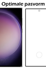 Nomfy Screenprotector Geschikt voor Samsung S23 Ultra Screenprotector Bescherm Glas - Screenprotector Geschikt voor Samsung Galaxy S23 Ultra Screen Protector Tempered Glass Full Screen Full Cover - 2 PACK