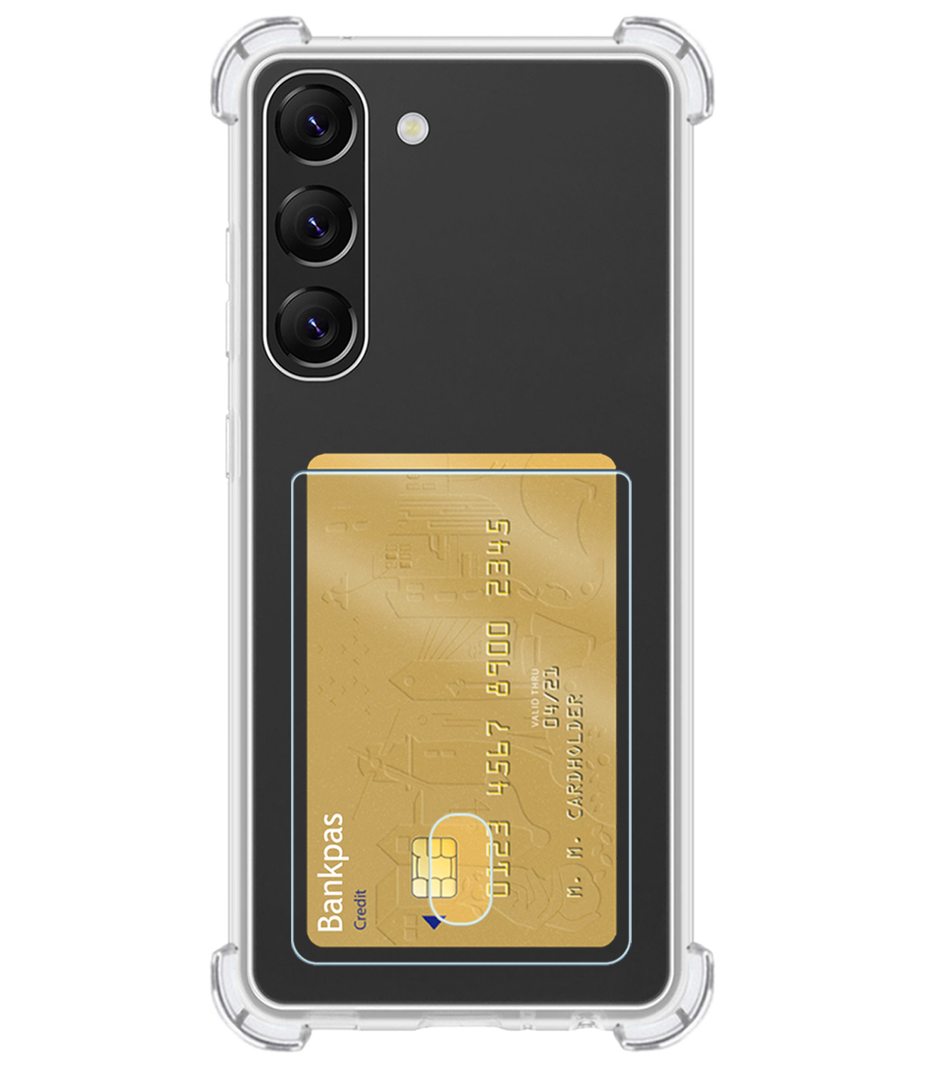 BASEY. Hoes Geschikt voor Samsung S23 Hoesje Shock Proof Case Hoes - Hoesje Geschikt voor Samsung Galaxy S23 Hoes Cover Shockproof - Transparant - 2 Stuks