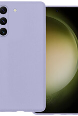 BASEY. Hoes Geschikt voor Samsung S23 Hoesje Siliconen Back Cover Case - Hoesje Geschikt voor Samsung Galaxy S23 Hoes Cover Hoesje - Lila