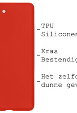 BASEY. Hoes Geschikt voor Samsung S23 Hoesje Siliconen Back Cover Case - Hoesje Geschikt voor Samsung Galaxy S23 Hoes Cover Hoesje - Rood
