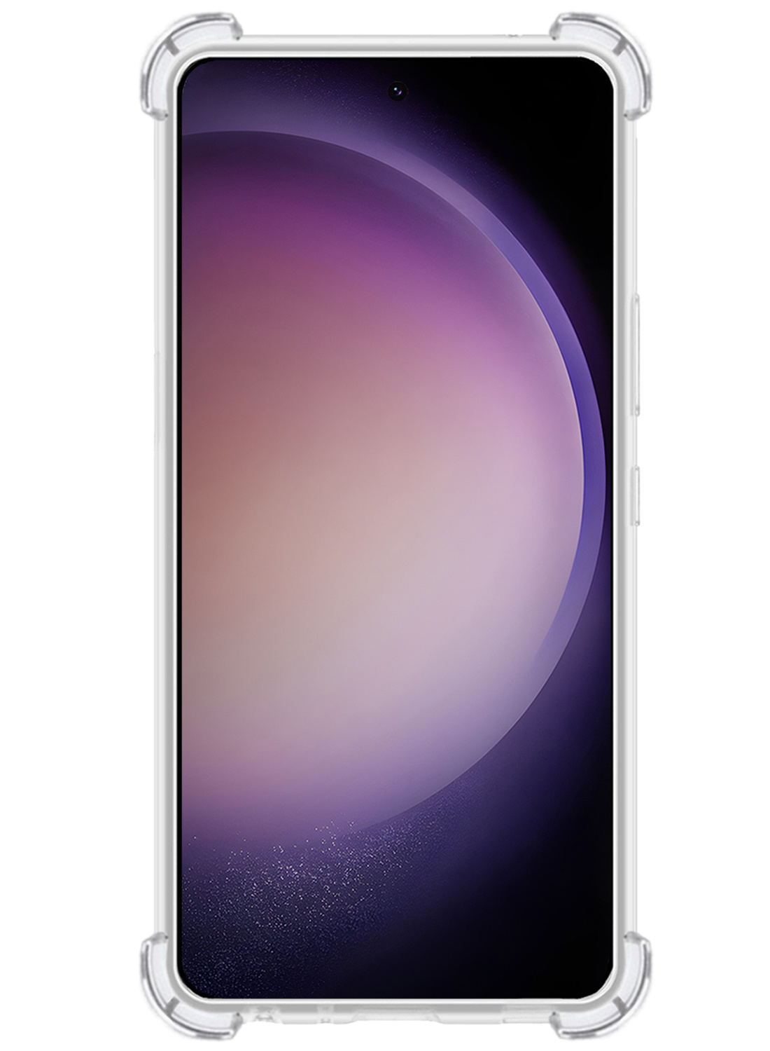 Nomfy Hoesje Geschikt voor Samsung S23 Hoesje Pasjeshouder Shockproof Pas Houder - Hoesje Geschikt voor Samsung Galaxy S23 Hoes Met Kaarthouder - Transparant - 2 PACK