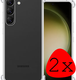 BASEY. BASEY. Samsung Galaxy S23 Hoesje Shockproof - Transparant - 2 PACK