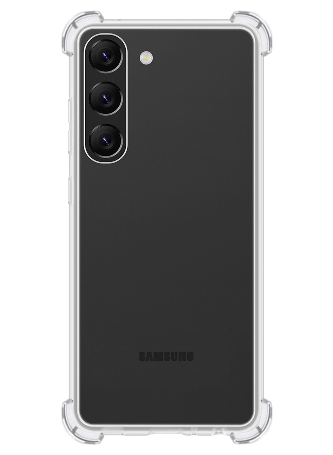 NoXx Hoes Geschikt voor Samsung S23 Hoesje Siliconen Cover Shock Proof Back Case Shockproof Hoes - Transparant - 2x