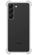 Nomfy Hoesje Geschikt voor Samsung S23 Hoesje Shock Proof Cover Case Shockproof - Hoes Geschikt voor Samsung Galaxy S23 Hoes Siliconen Back Case - Transparant