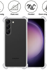 Nomfy Hoesje Geschikt voor Samsung S23 Hoesje Shock Proof Cover Case Shockproof - Hoes Geschikt voor Samsung Galaxy S23 Hoes Siliconen Back Case - Transparant
