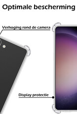 Nomfy Hoesje Geschikt voor Samsung S23 Hoesje Shock Proof Cover Case Shockproof - Hoes Geschikt voor Samsung Galaxy S23 Hoes Siliconen Back Case - Transparant