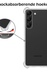 Nomfy Hoesje Geschikt voor Samsung S23 Hoesje Shock Proof Cover Case Shockproof - Hoes Geschikt voor Samsung Galaxy S23 Hoes Siliconen Back Case - Transparant