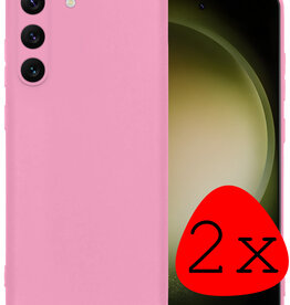 BASEY. BASEY. Samsung Galaxy S23 Hoesje Siliconen - Lichtroze - 2 PACK