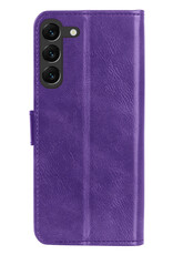 BASEY. Hoes Geschikt voor Samsung S23 Plus Hoesje Bookcase Hoes Flip Case Book Cover - Hoesje Geschikt voor Samsung Galaxy S23 Plus Hoes Book Case Hoesje - Paars