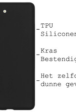 BASEY. Hoes Geschikt voor Samsung S23 Hoesje Siliconen Back Cover Case - Hoesje Geschikt voor Samsung Galaxy S23 Hoes Cover Hoesje - Zwart - 2 Stuks