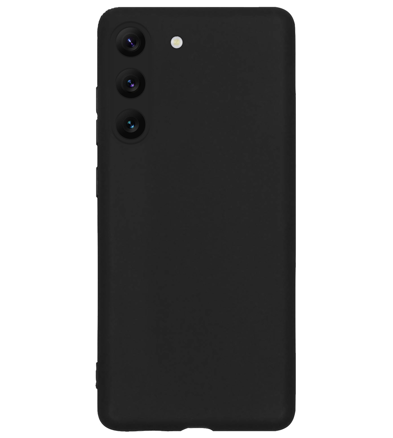 BASEY. Hoes Geschikt voor Samsung S23 Hoesje Siliconen Back Cover Case - Hoesje Geschikt voor Samsung Galaxy S23 Hoes Cover Hoesje - Zwart - 2 Stuks