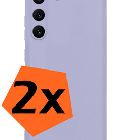 Nomfy Nomfy Samsung Galaxy S23 Hoesje Siliconen - Lila - 2 PACK