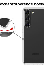 Nomfy Hoesje Geschikt voor Samsung S23 Hoesje Siliconen Cover Case - Hoes Geschikt voor Samsung Galaxy S23 Hoes Back Case - Transparant