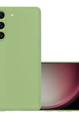 NoXx Hoes Geschikt voor Samsung S23 Hoesje Cover Siliconen Back Case Hoes - Groen
