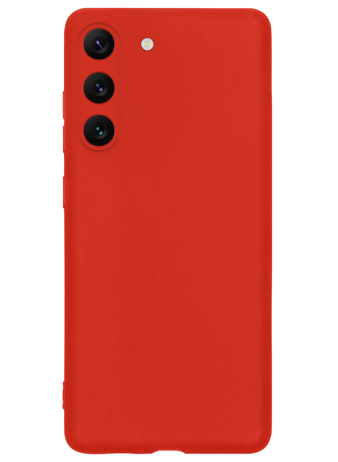 Nomfy Hoesje Geschikt voor Samsung S23 Hoesje Siliconen Cover Case - Hoes Geschikt voor Samsung Galaxy S23 Hoes Back Case - Rood