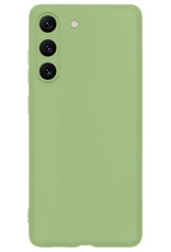 Nomfy Hoesje Geschikt voor Samsung S23 Hoesje Siliconen Cover Case - Hoes Geschikt voor Samsung Galaxy S23 Hoes Back Case - Groen