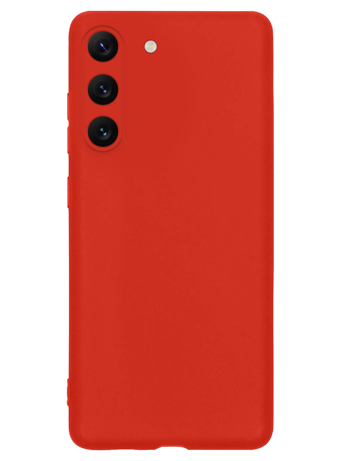 NoXx Hoes Geschikt voor Samsung S23 Hoesje Cover Siliconen Back Case Hoes - Rood