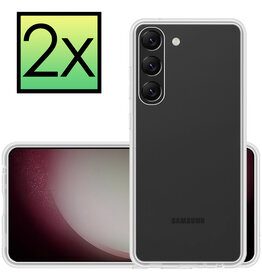 NoXx NoXx Samsung Galaxy S23 Hoesje Siliconen - Transparant - 2 PACK
