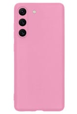 NoXx Hoes Geschikt voor Samsung S23 Hoesje Cover Siliconen Back Case Hoes - Lichtroze - 2x