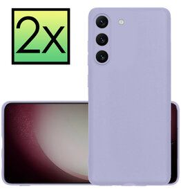 NoXx NoXx Samsung Galaxy S23 Hoesje Siliconen - Lila - 2 PACK