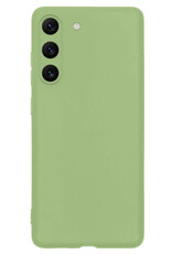 NoXx Hoes Geschikt voor Samsung S23 Hoesje Cover Siliconen Back Case Hoes - Groen - 2x