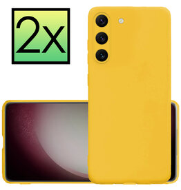 NoXx NoXx Samsung Galaxy S23 Hoesje Siliconen - Geel - 2 PACK