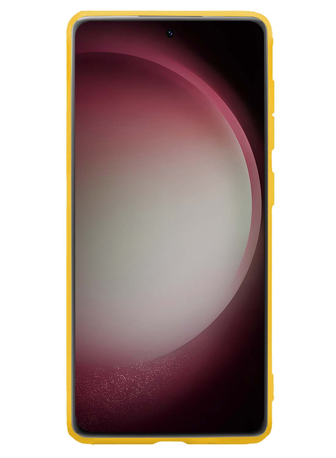 NoXx Hoes Geschikt voor Samsung S23 Hoesje Cover Siliconen Back Case Hoes - Geel - 2x