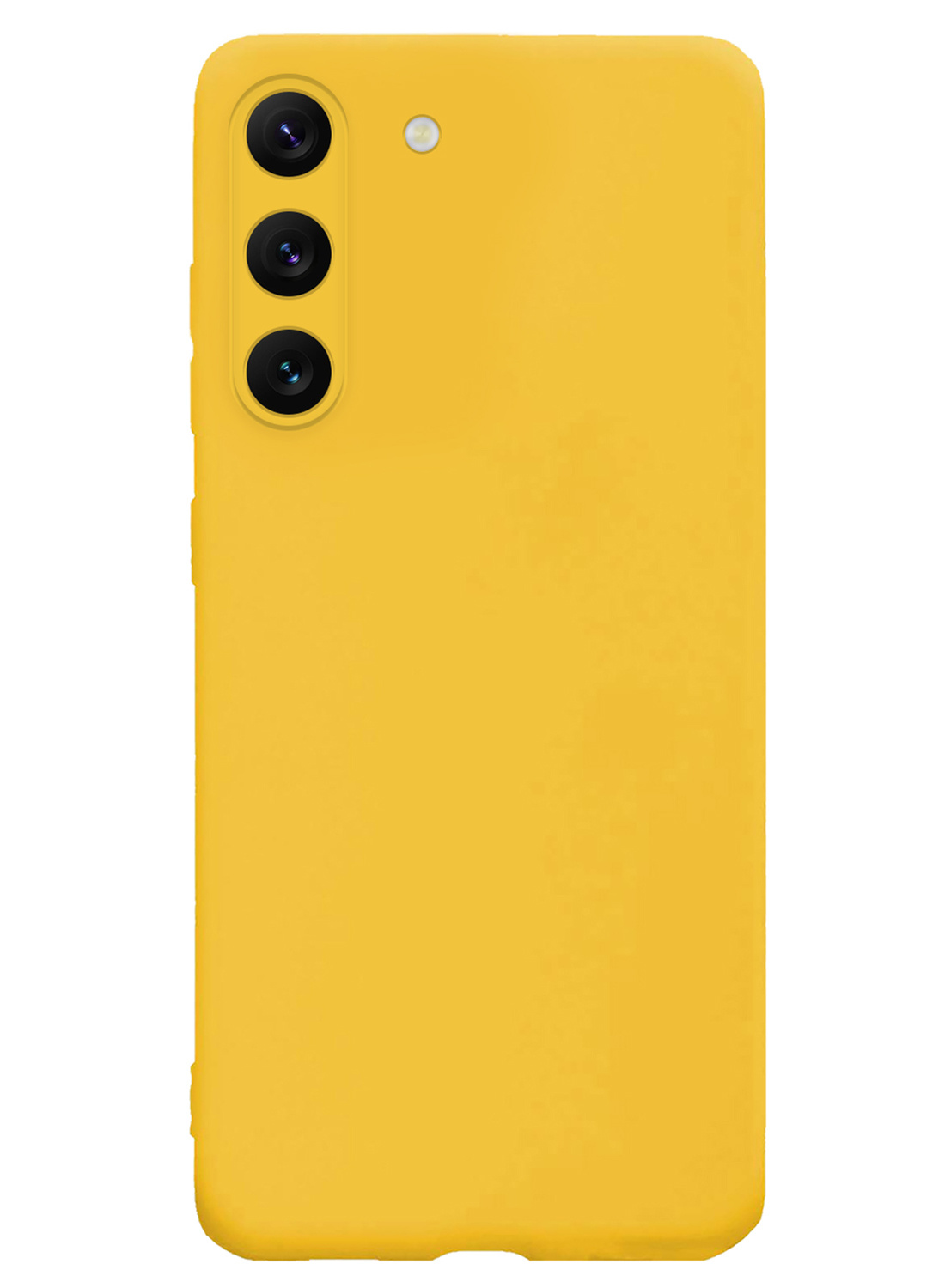 NoXx Hoes Geschikt voor Samsung S23 Hoesje Cover Siliconen Back Case Hoes - Geel - 2x