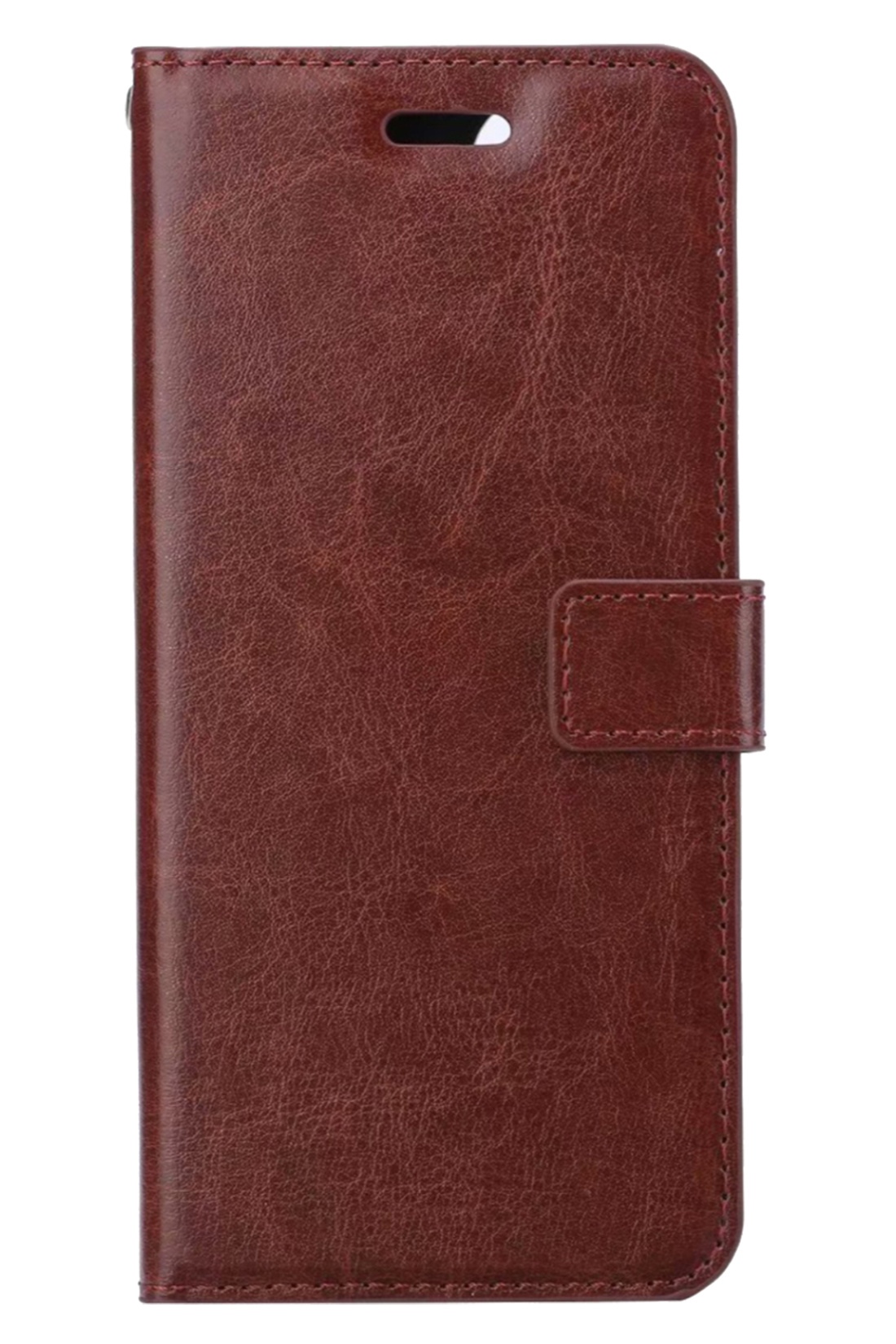 BASEY. Hoes Geschikt voor Samsung S23 Ultra Hoesje Bookcase Hoes Flip Case Book Cover - Hoesje Geschikt voor Samsung Galaxy S23 Ultra Hoes Book Case Hoesje - Bruin