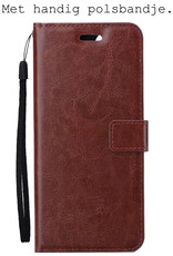 BASEY. Hoes Geschikt voor Samsung S23 Ultra Hoesje Bookcase Hoes Flip Case Book Cover - Hoesje Geschikt voor Samsung Galaxy S23 Ultra Hoes Book Case Hoesje - Bruin