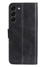 NoXx Hoes Geschikt voor Samsung S23 Hoesje Book Case Hoes Flip Cover Wallet Bookcase Met Screenprotector - Zwart