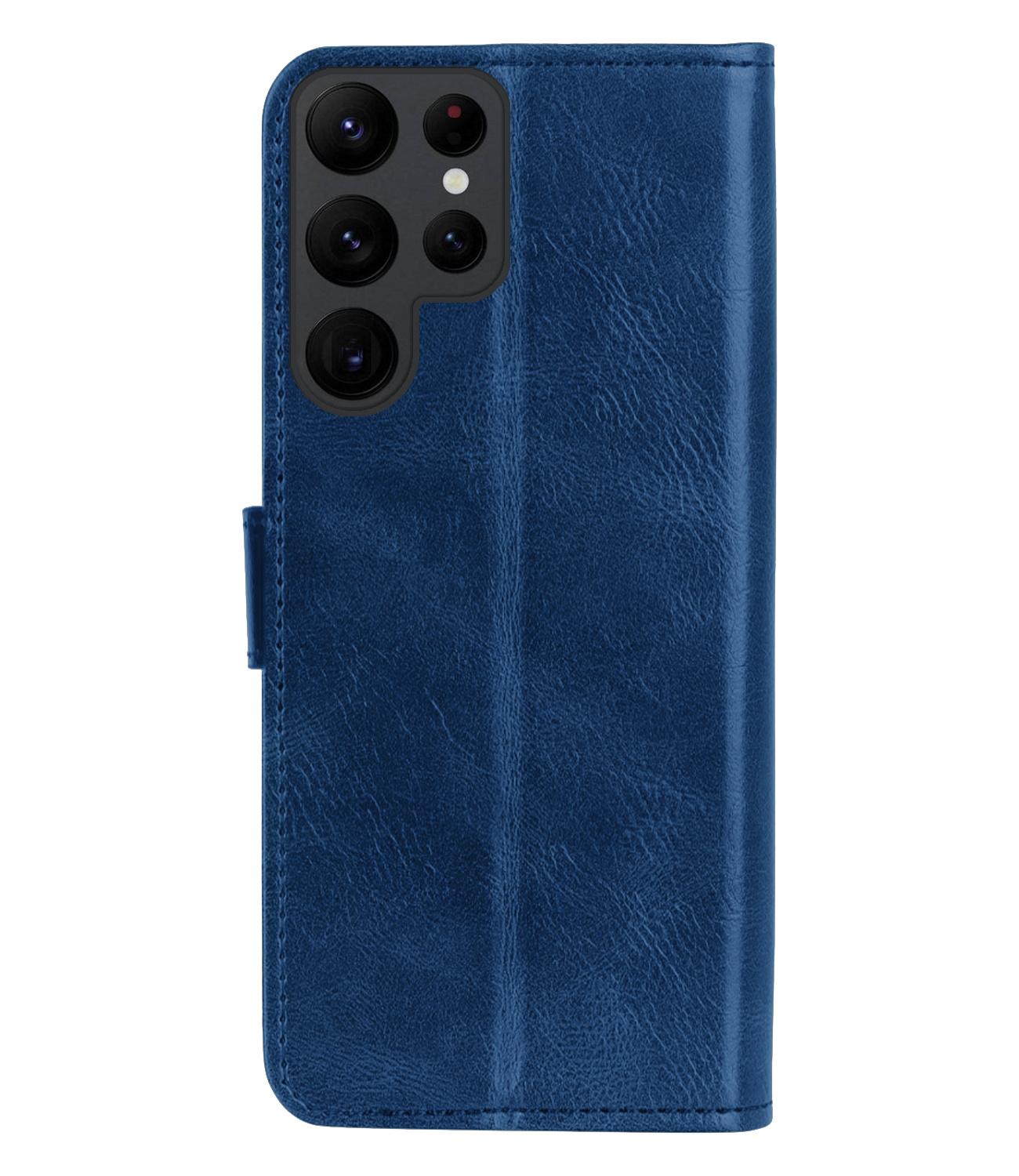 BASEY. Hoes Geschikt voor Samsung S23 Ultra Hoesje Bookcase Hoes Flip Case Book Cover - Hoesje Geschikt voor Samsung Galaxy S23 Ultra Hoes Book Case Hoesje - Donkerblauw