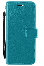 Nomfy Hoesje Geschikt voor Samsung S23 Hoes Bookcase Flipcase Book Cover Met Screenprotector - Hoes Geschikt voor Samsung Galaxy S23 Hoesje Book Case - Turquoise