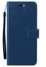 Nomfy Hoesje Geschikt voor Samsung S23 Hoes Bookcase Flipcase Book Cover Met 2x Screenprotector - Hoes Geschikt voor Samsung Galaxy S23 Hoesje Book Case - Donkerblauw