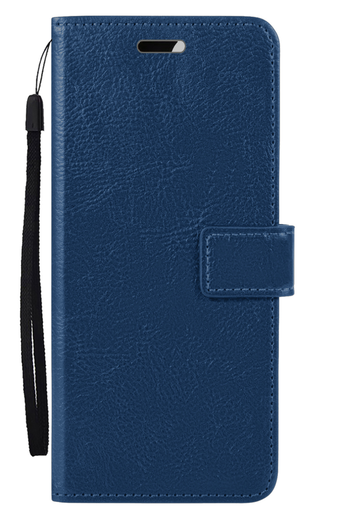 Nomfy Hoesje Geschikt voor Samsung S23 Hoes Bookcase Flipcase Book Cover Met 2x Screenprotector - Hoes Geschikt voor Samsung Galaxy S23 Hoesje Book Case - Donkerblauw