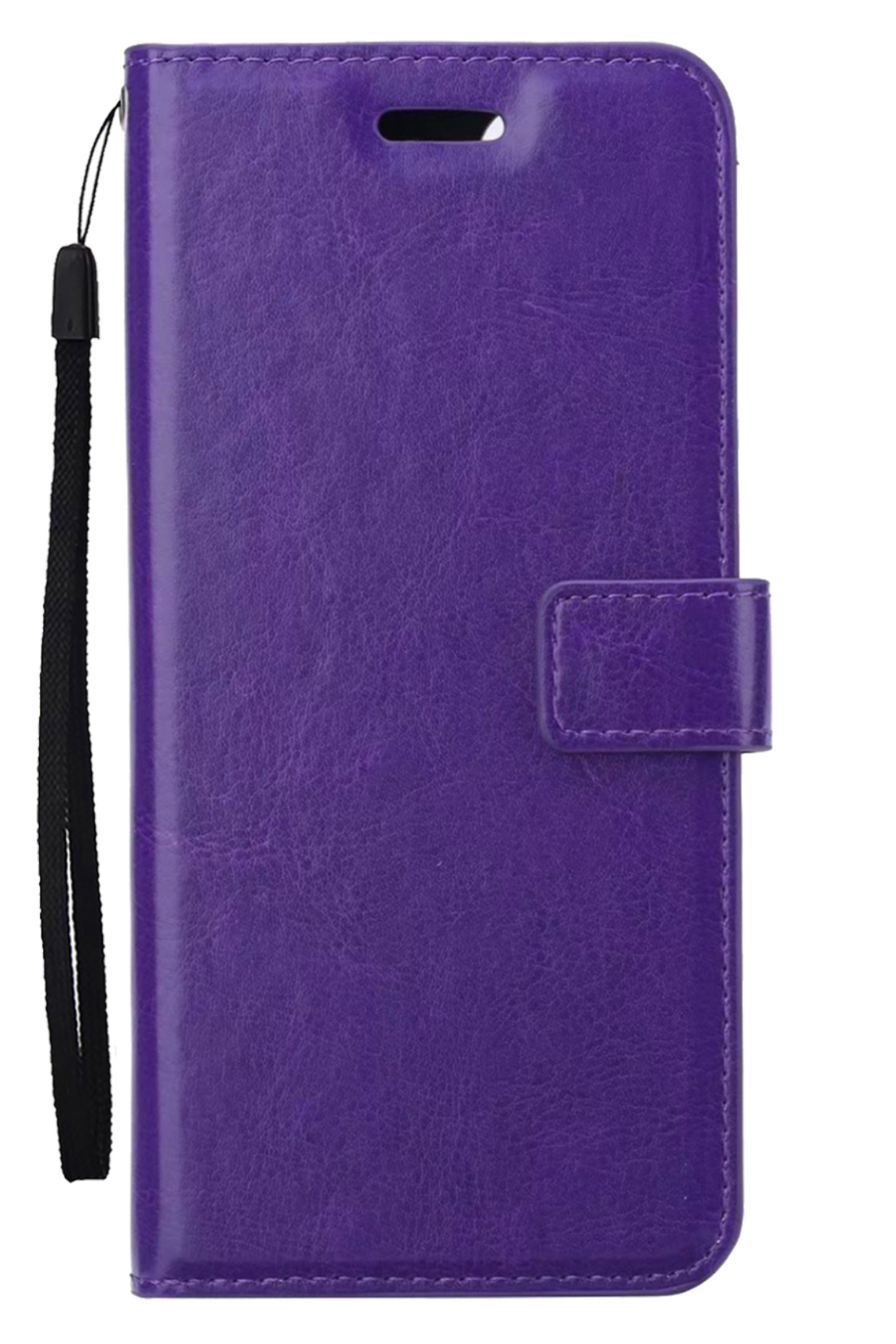 Nomfy Hoesje Geschikt voor Samsung S23 Hoes Bookcase Flipcase Book Cover Met 2x Screenprotector - Hoes Geschikt voor Samsung Galaxy S23 Hoesje Book Case - Paars