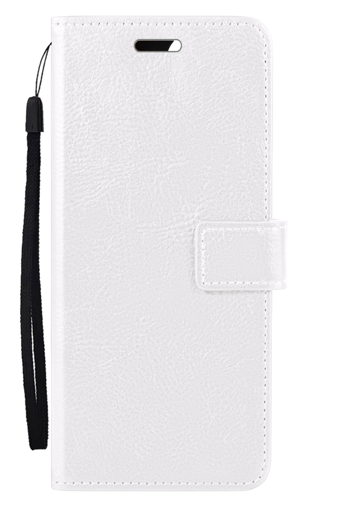 Nomfy Hoesje Geschikt voor Samsung S23 Hoes Bookcase Flipcase Book Cover Met 2x Screenprotector - Hoes Geschikt voor Samsung Galaxy S23 Hoesje Book Case - Wit