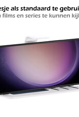 Nomfy Hoesje Geschikt voor Samsung S23 Hoes Bookcase Flipcase Book Cover Met 2x Screenprotector - Hoes Geschikt voor Samsung Galaxy S23 Hoesje Book Case - Wit