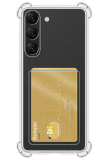 BASEY. Hoes Geschikt voor Samsung S23 Hoesje Shock Proof Case Hoes Met Screenprotector - Hoesje Geschikt voor Samsung Galaxy S23 Hoes Cover Shockproof - Transparant