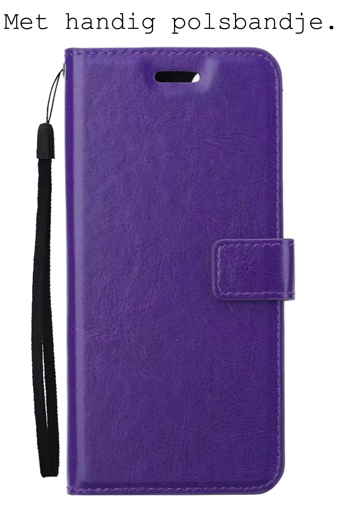 BASEY. Hoes Geschikt voor Samsung S23 Ultra Hoesje Bookcase Hoes Flip Case Book Cover - Hoesje Geschikt voor Samsung Galaxy S23 Ultra Hoes Book Case Hoesje - Paars