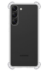 NoXx Hoes Geschikt voor Samsung S23 Hoesje Siliconen Cover Shock Proof Back Case Shockproof Hoes Met Screenprotector - Transparant