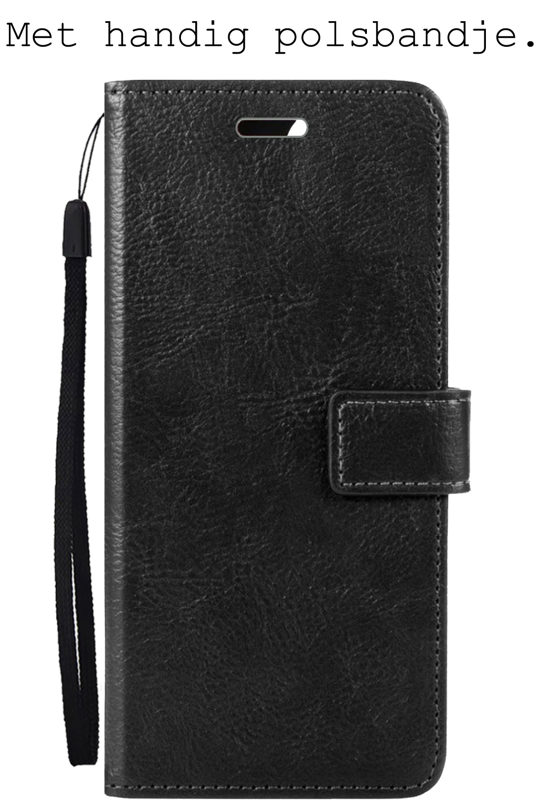 BASEY. Hoes Geschikt voor Samsung S23 Ultra Hoesje Bookcase Hoes Flip Case Book Cover - Hoesje Geschikt voor Samsung Galaxy S23 Ultra Hoes Book Case Hoesje - Zwart