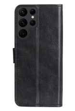 BASEY. Hoes Geschikt voor Samsung S23 Ultra Hoesje Bookcase Hoes Flip Case Book Cover - Hoesje Geschikt voor Samsung Galaxy S23 Ultra Hoes Book Case Hoesje - Zwart