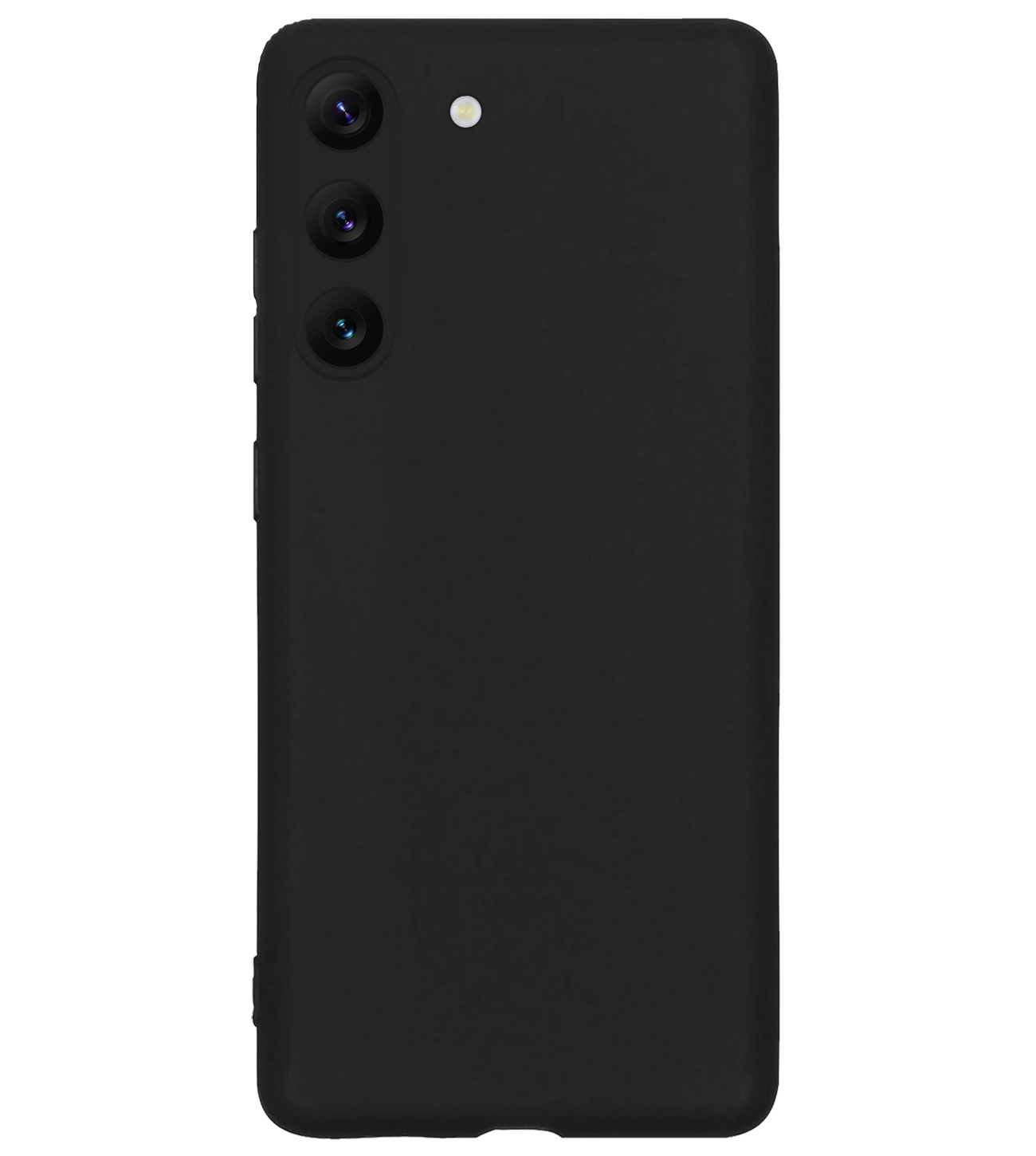 BASEY. Hoes Geschikt voor Samsung S23 Hoesje Siliconen Back Cover Case Met Screenprotector - Hoesje Geschikt voor Samsung Galaxy S23 Hoes Cover Hoesje - Zwart